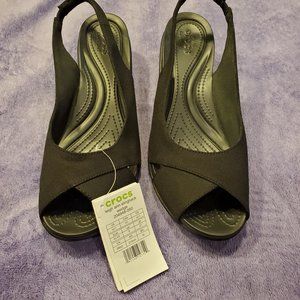 Crocs Sling Back Wedge / Open Toe